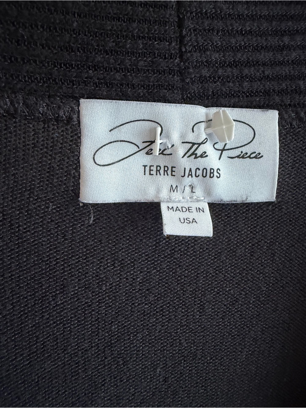 FEEL THE PIECE Black Ribbed Longline Cardigan - Picture 6 of 6